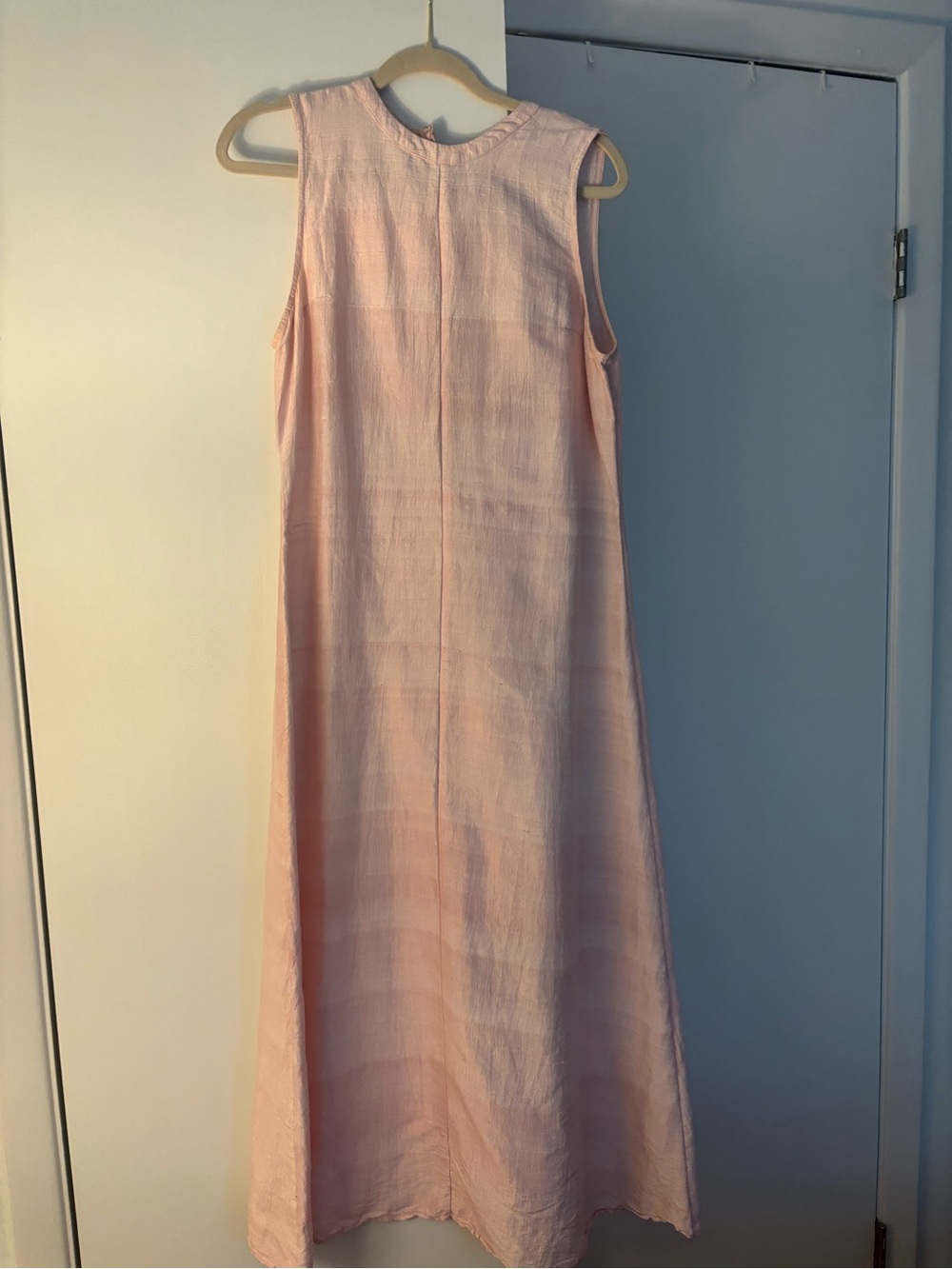Light Pink Sleeveless Maxi Skirt - Women's Lightweight Summer Skirt - Picture 6 of 6